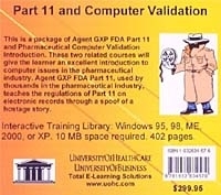 Part 11 and Computer Validation артикул 13538b.